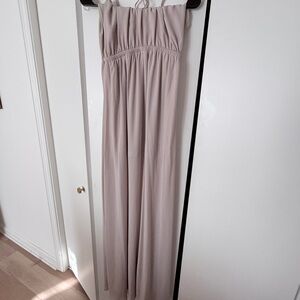 Show Me Your MuMu Soft Beige (nude) maxi halter dress